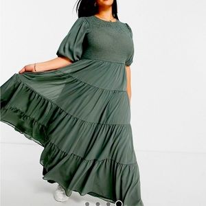 ASOS plus size green dress